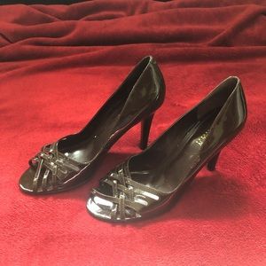 Lauren by Ralph Lauren brown patent leather heels